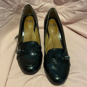 Sofft Black Slip On Heeled Shoes